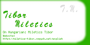 tibor miletics business card